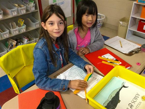 two students at desks